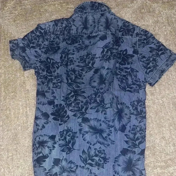 Blue Casual Button Down Shirt - Picture 2 of 3